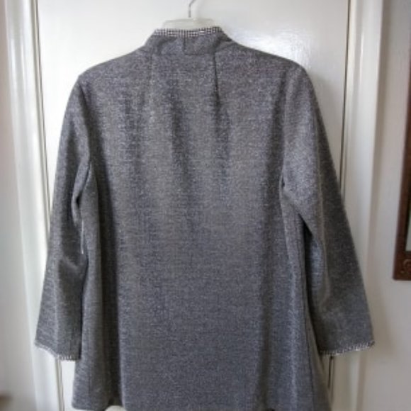 Neiman Marcus | Other | Neiman Marcus Dressy Silver Knit Jacket With